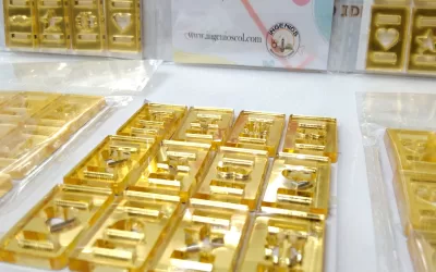 PASADOR PEQUEÑO PARA ELASTICO ACRILICO DORADO ESPEJO